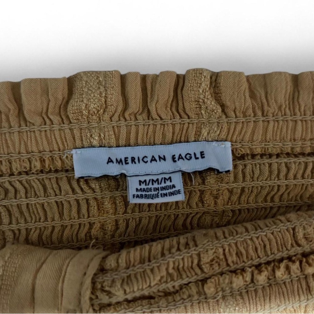 American Eagle Outfitters Tan Smocked Tube Top, Like New - Picture 3 of 3